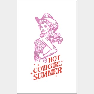 Hot cowgirl summer Retro Country Western Cowboy Cowgirl Gift Posters and Art